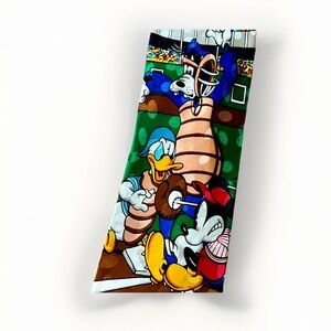 Vintage Disney Mickey And Friends Baseball  Silk Tie
